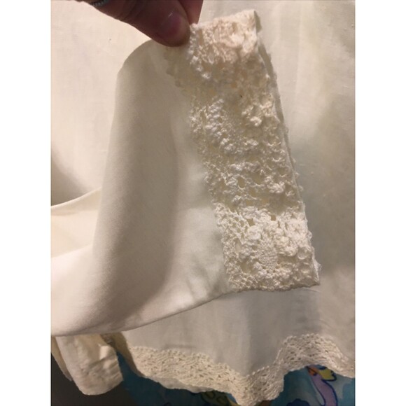 UNIFORM John Paul Richard Linen Blend Tunic Size L Off White Beige Boho Chic - Picture 5 of 7